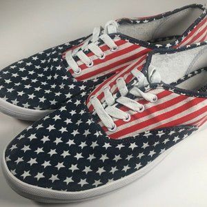 Womens Vintage 90s KEDS AMERICAN FLAG Shoes Sz 8